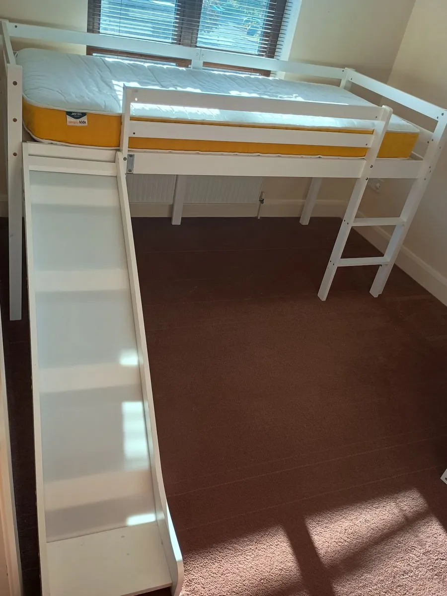 Hi-Low Bed with Slide and Mattress - Image 1