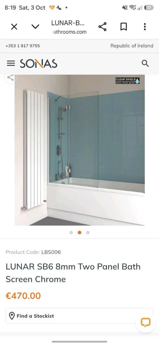 Bath screen (Sonas) - Image 2