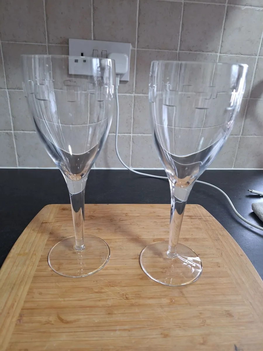 John Rocha Geo Wine glasses - Image 1