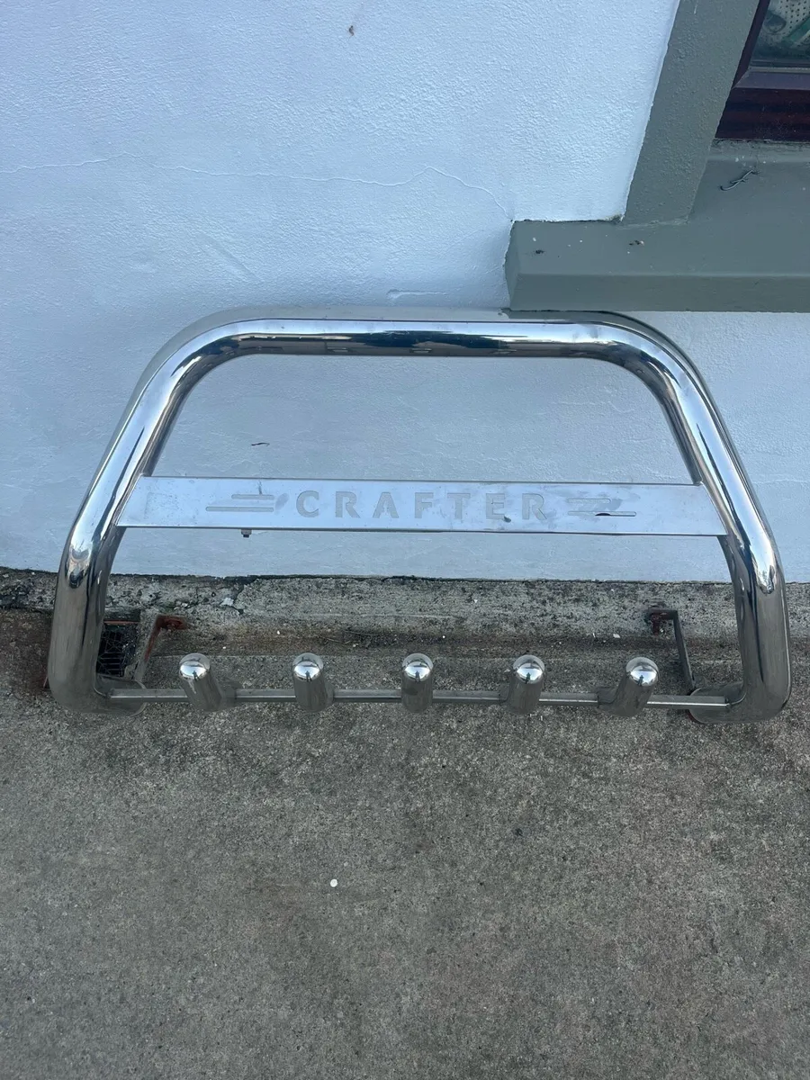Volkswagen Crafter chrome bullbar and sidebars - Image 1