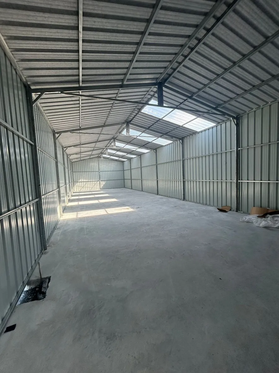 Storage unit in secure yard