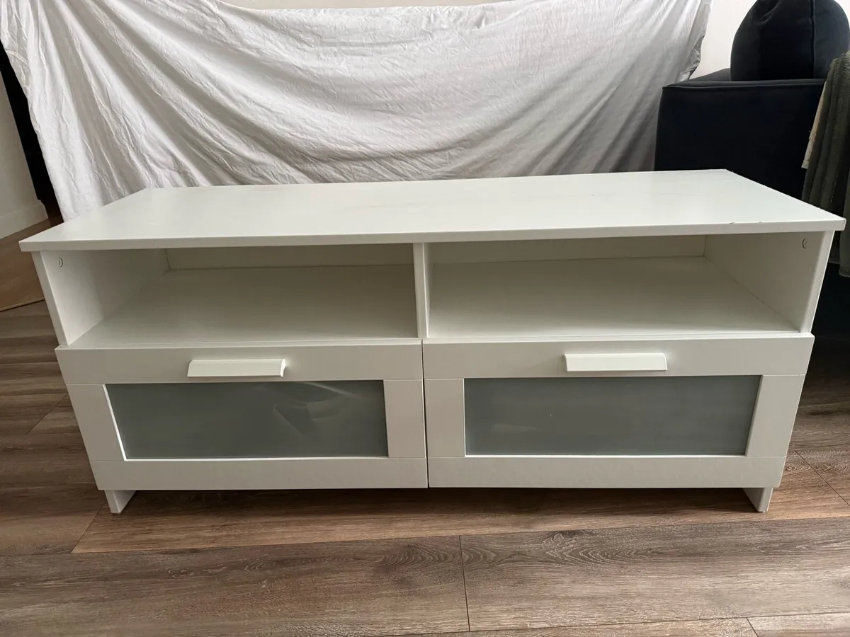 Quick sale: White TV Unit – €30 - Image 1