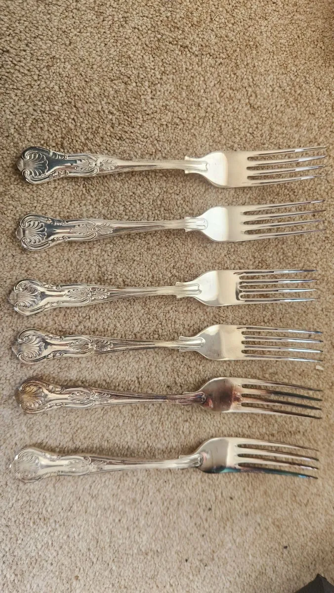 Vintage Boxed 6x Newbridge Silver Pltd Forks spoon - Image 1