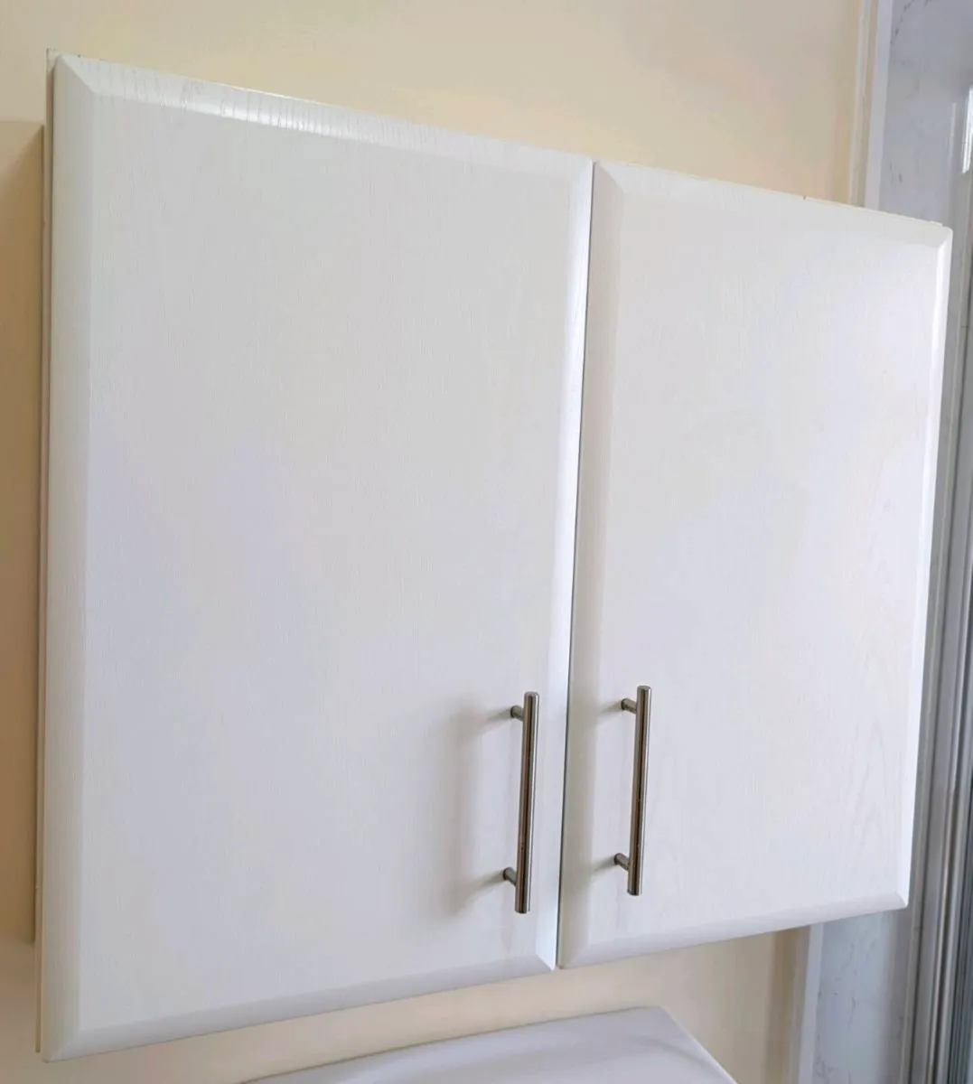 White 2-Door Wall-Mounted Bathroom Utility Cabinet - Image 1