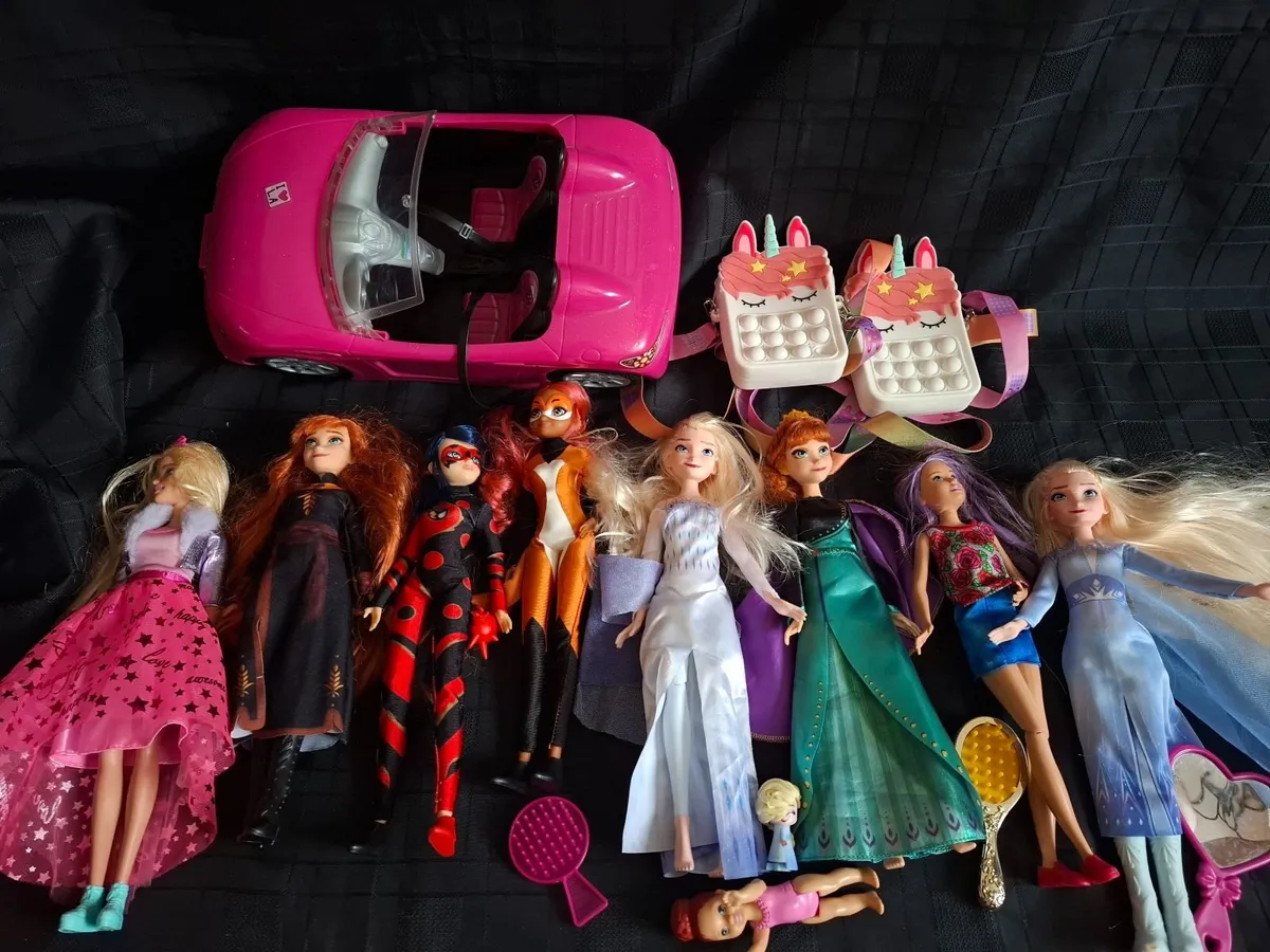 Frozen Anna Elsa Dolls, Ladybug, Rena Rouge,Barbie - Image 2