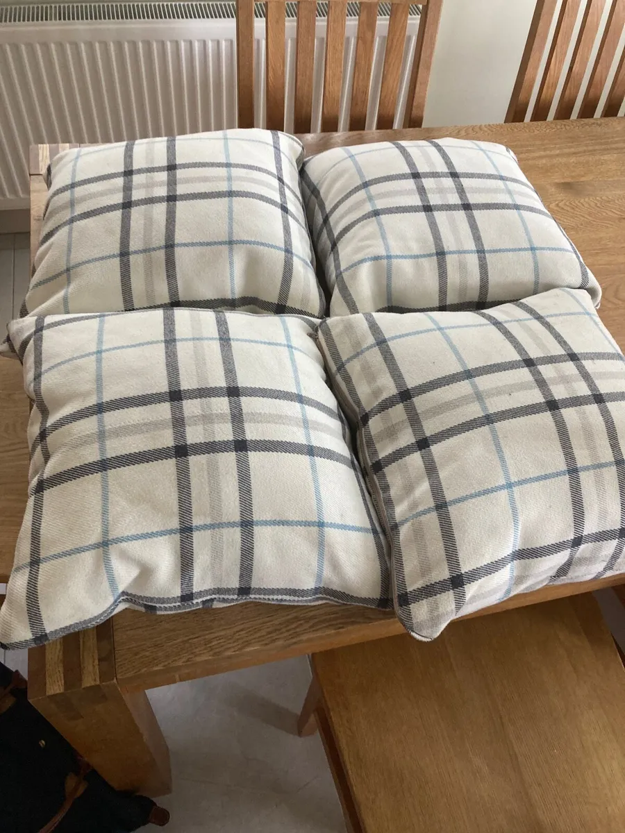 4 cushions with feather pads