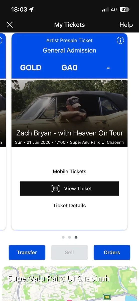 3x Zach Bryan 21st June cork