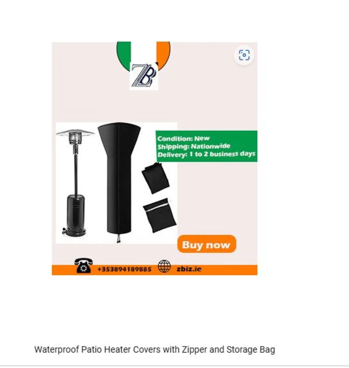 Waterproof Patio Heater Covers with Zipper - Image 1