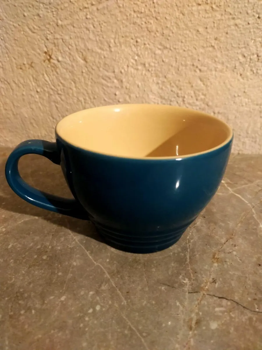 Le Creuset Large Coffee Cup in Deep Teal - Image 1