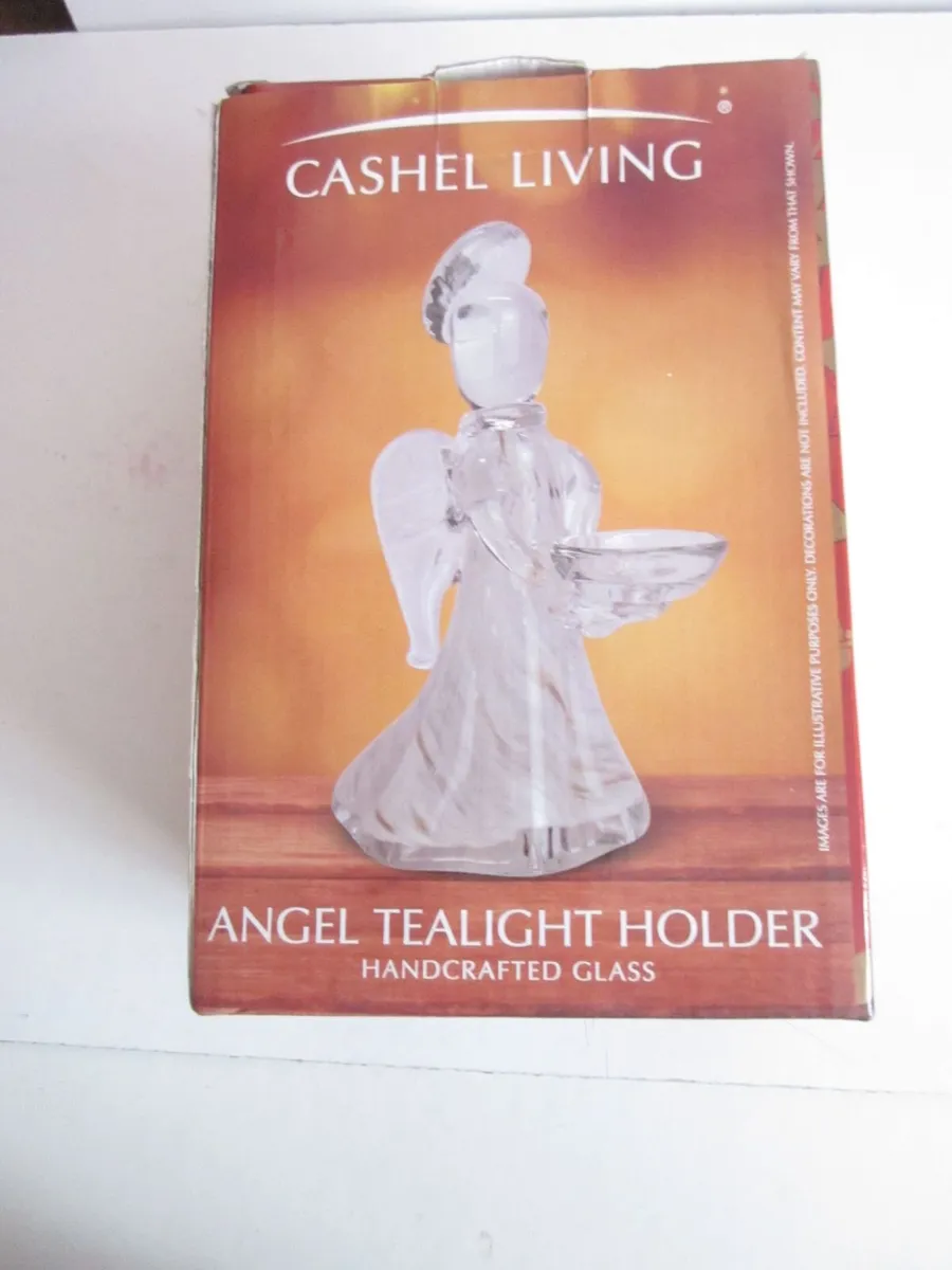New Cashel Living Glass Angel Tealight Holder - Image 2