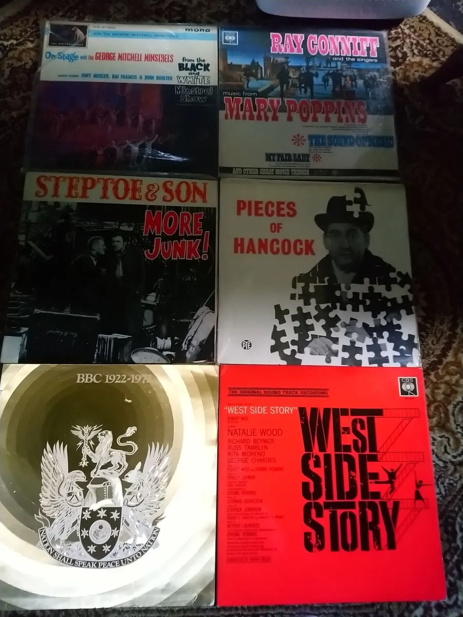 6 vinyl records from film and stage