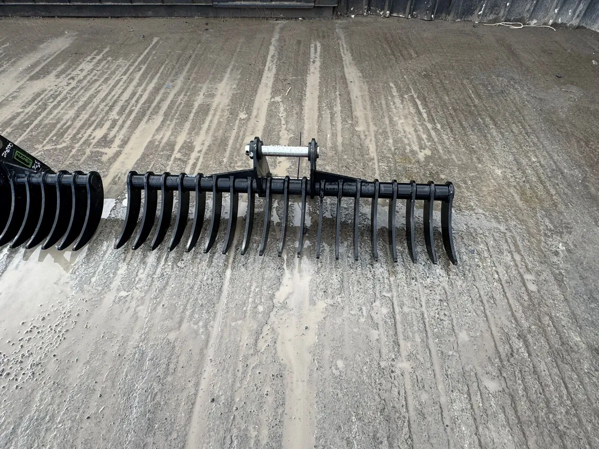 Haner 54" Lawn Rake (to suit excavator) 45MM PIN - Image 1