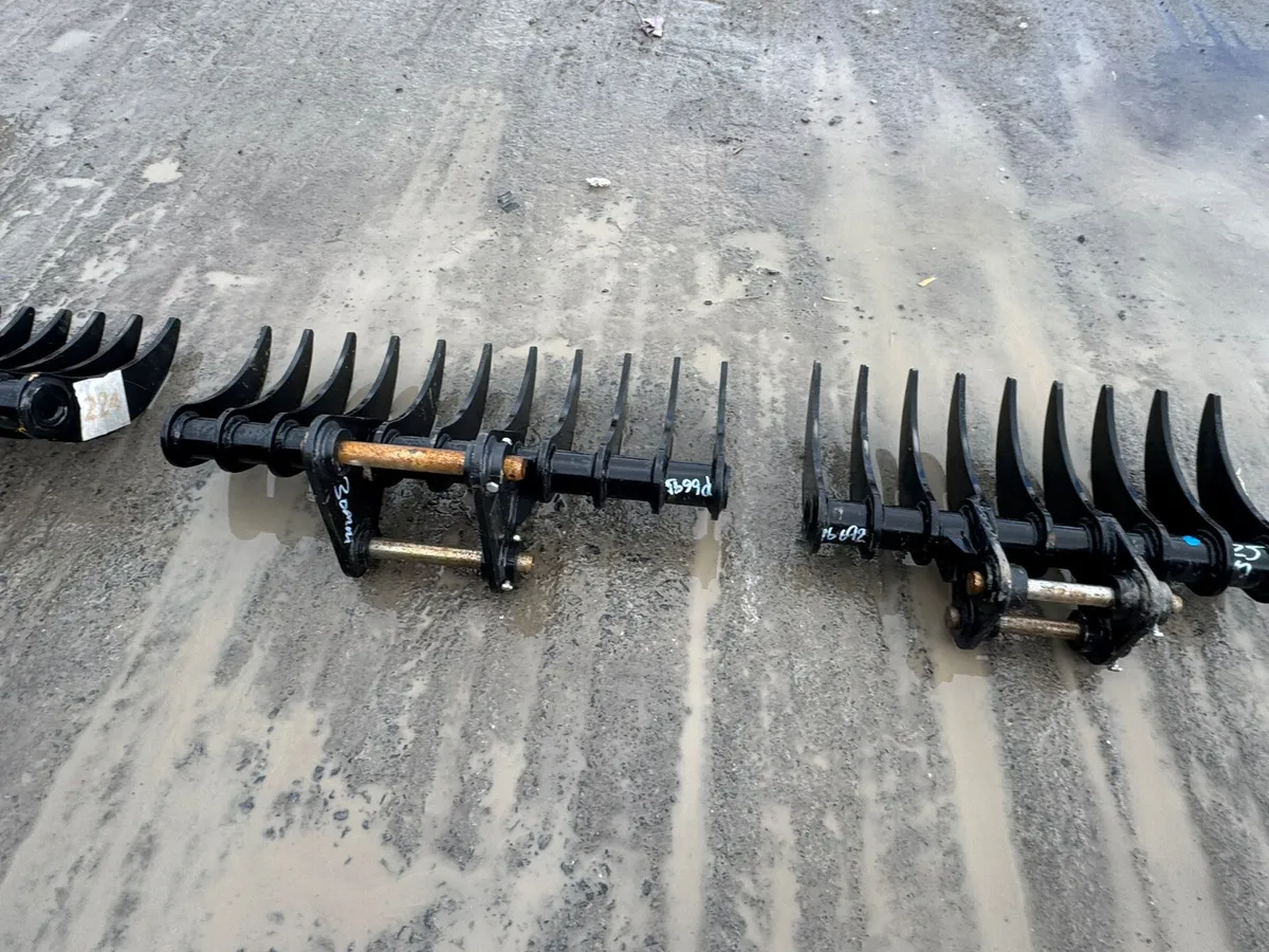 Haner 54" Lawn Rake (to suit excavator) 45MM PIN - Image 3