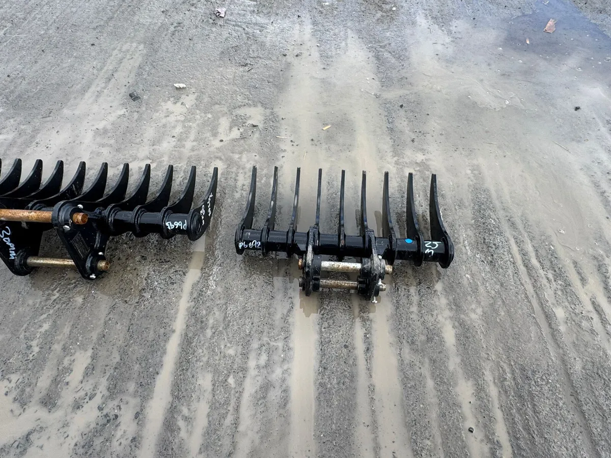 Haner 54" Lawn Rake (to suit excavator) 45MM PIN - Image 4