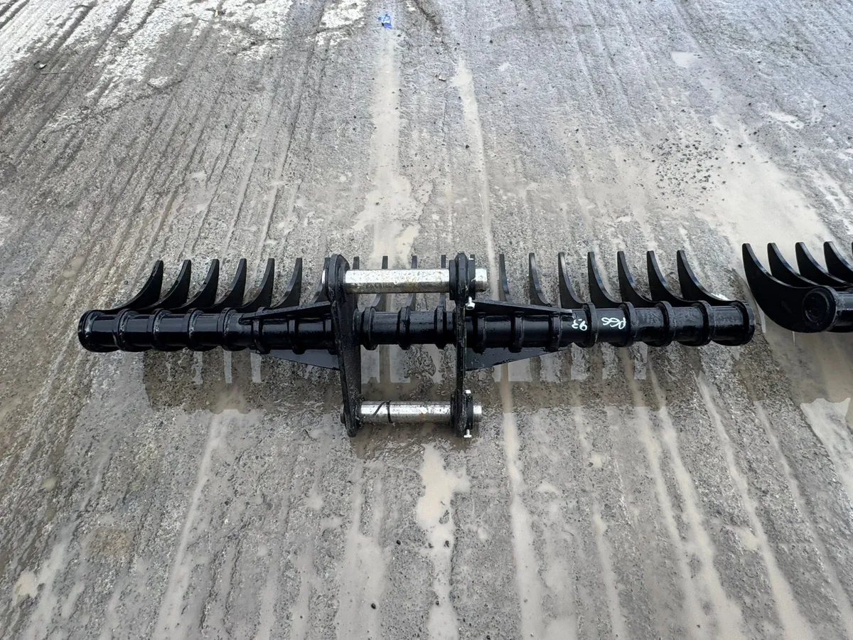 Haner 54" Lawn Rake (to suit excavator) 45MM PIN - Image 2