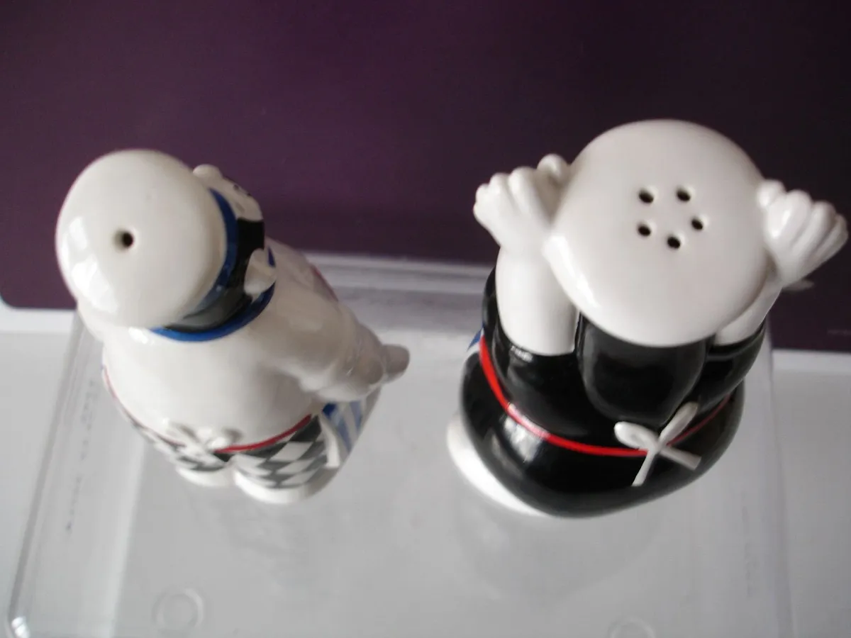 Mr/ Mrs Lo Salt Ceramic  S/P Shakers - Image 2