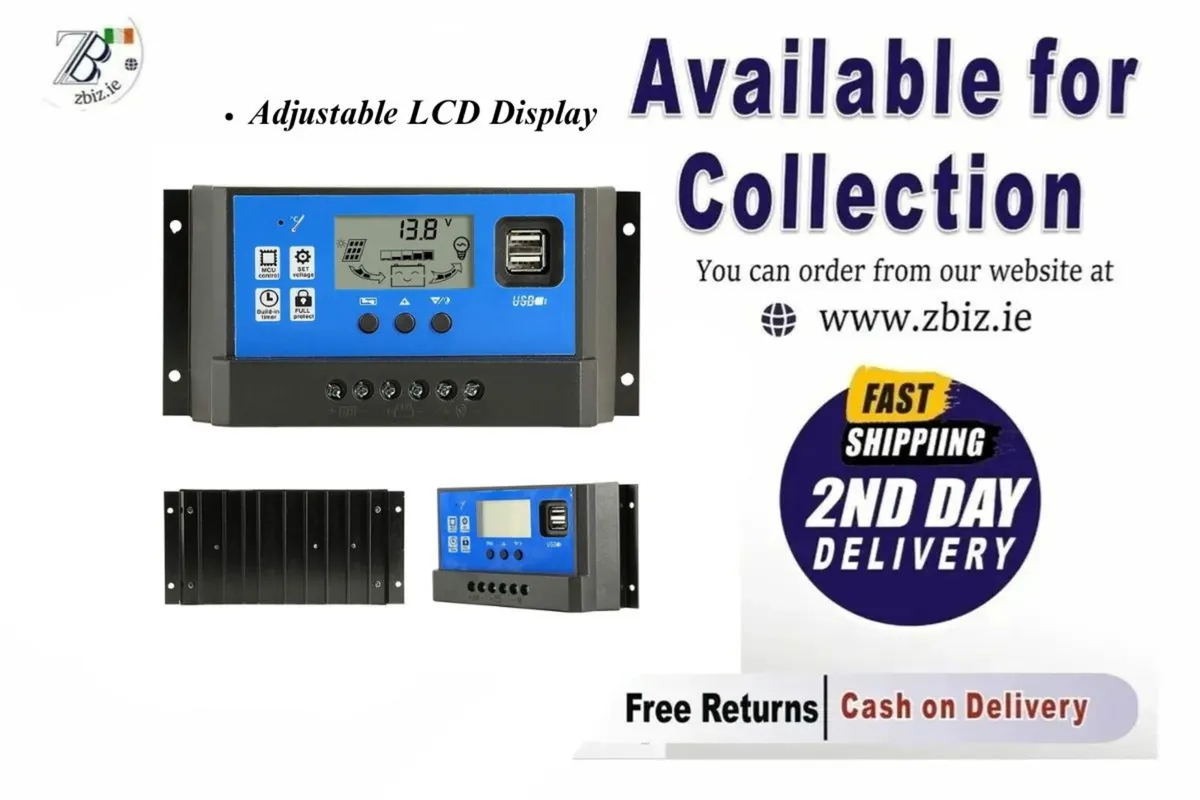 Solar Charge Controller 20A 12V/24V PWM - Image 1