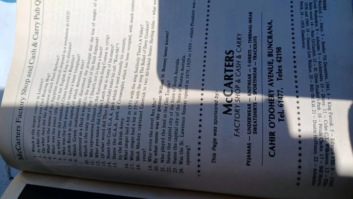 Guinness All Ireland Pub Quiz Book . - Image 4