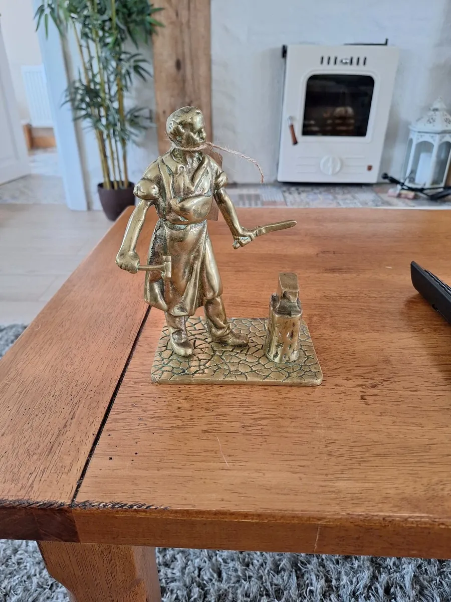 Vintage Brass Blacksmith figure.