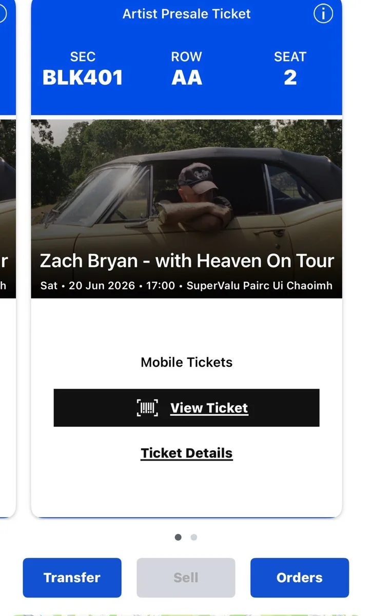 2 x Zach Bryan Tickets - 20th June Cork - Image 2