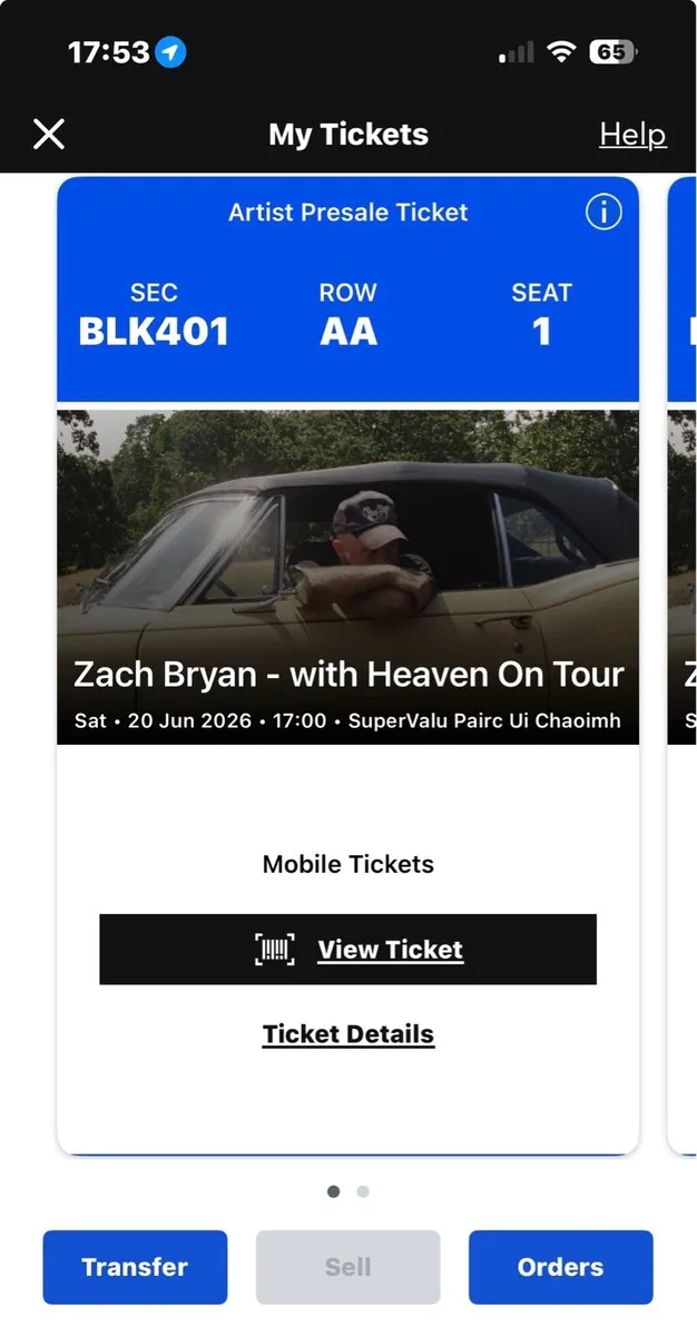 2 x Zach Bryan Tickets - 20th June Cork - Image 1