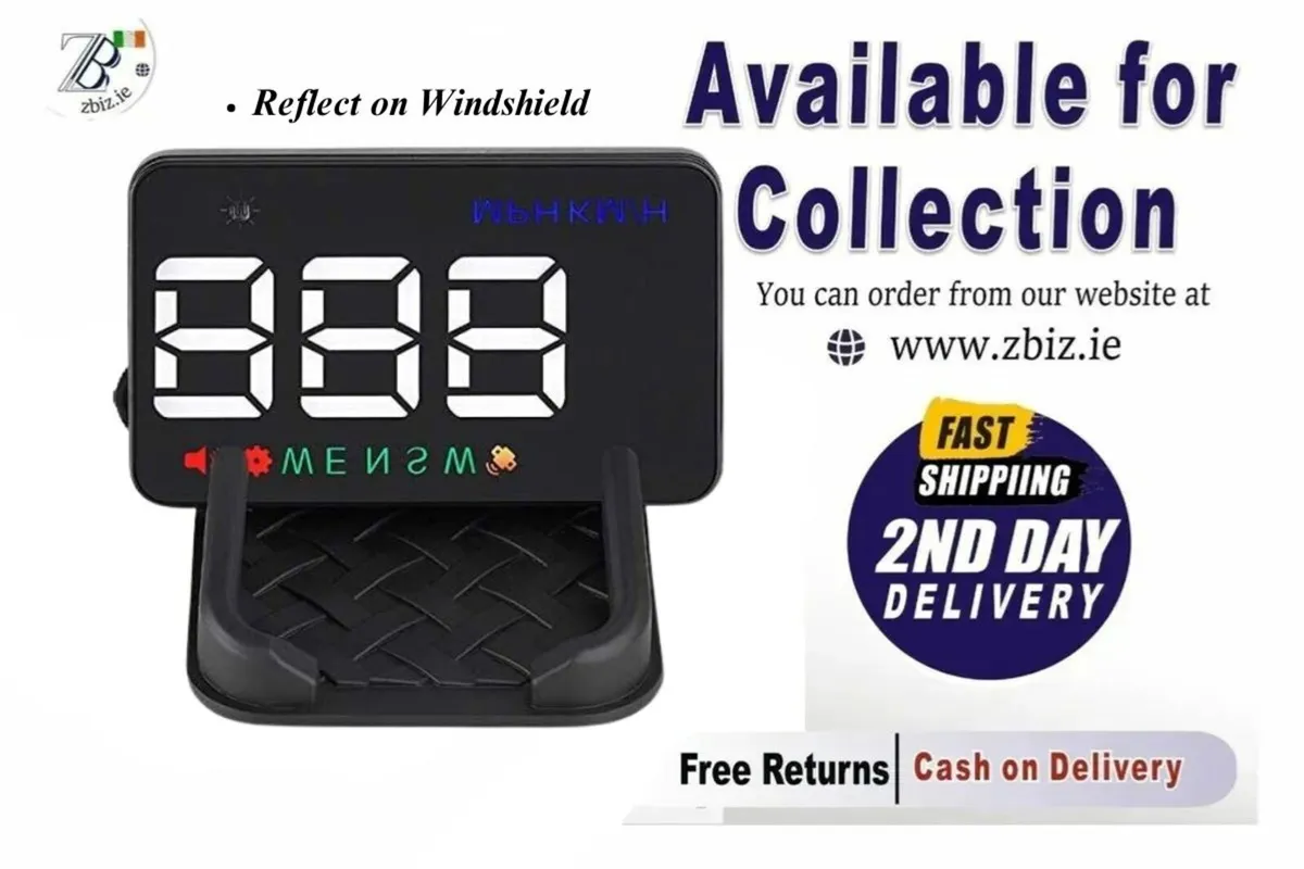 GPS  head-up Display Speed in Large Font - Image 1