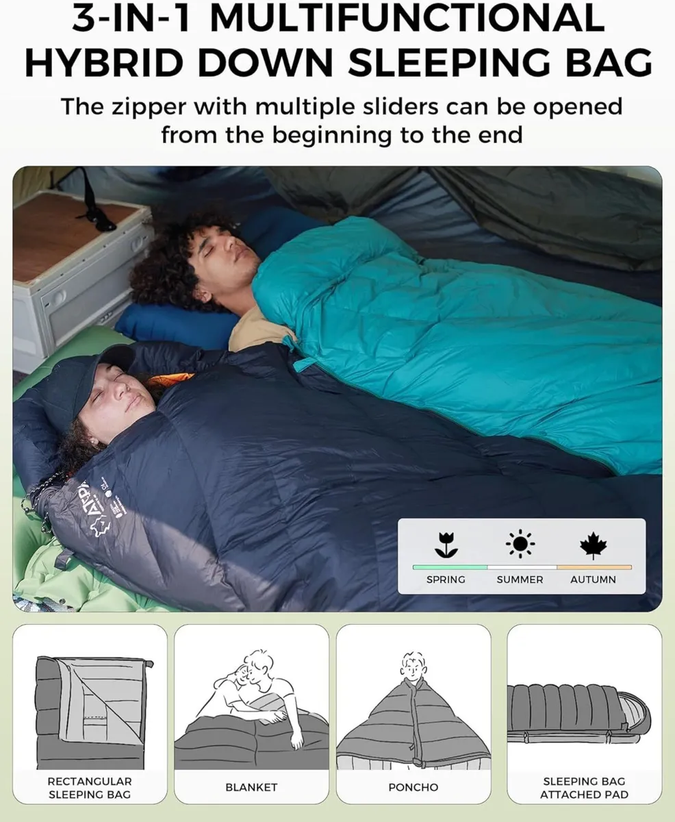 ATEPA Compact 1000 Ultra-light Mummy Sleeping Bag - Image 2