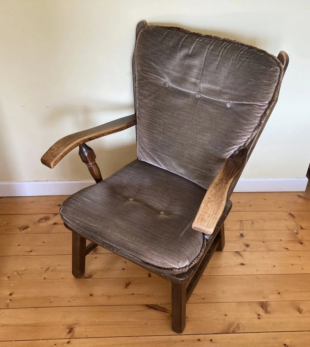Classic Vintage Upholstered Armchair - Image 1