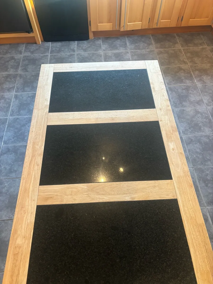 Solid wood and granite table - Image 2