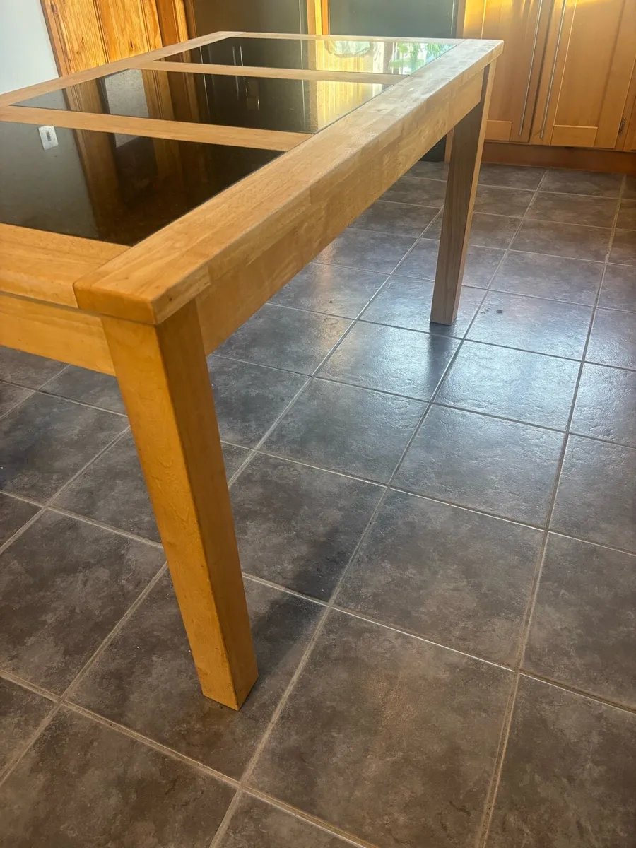 Solid wood and granite table - Image 4