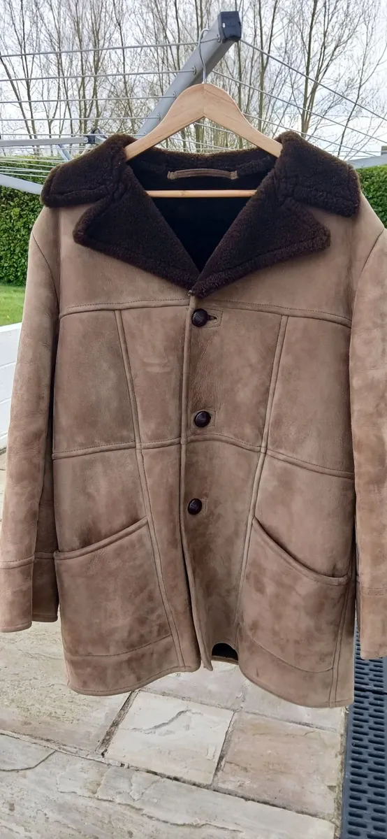 Gents Beige /Fawn Sheepskin Jacket - Image 1