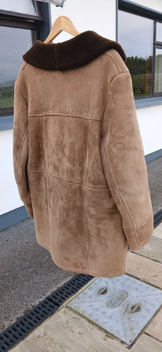 Gents Beige /Fawn Sheepskin Jacket - Image 4