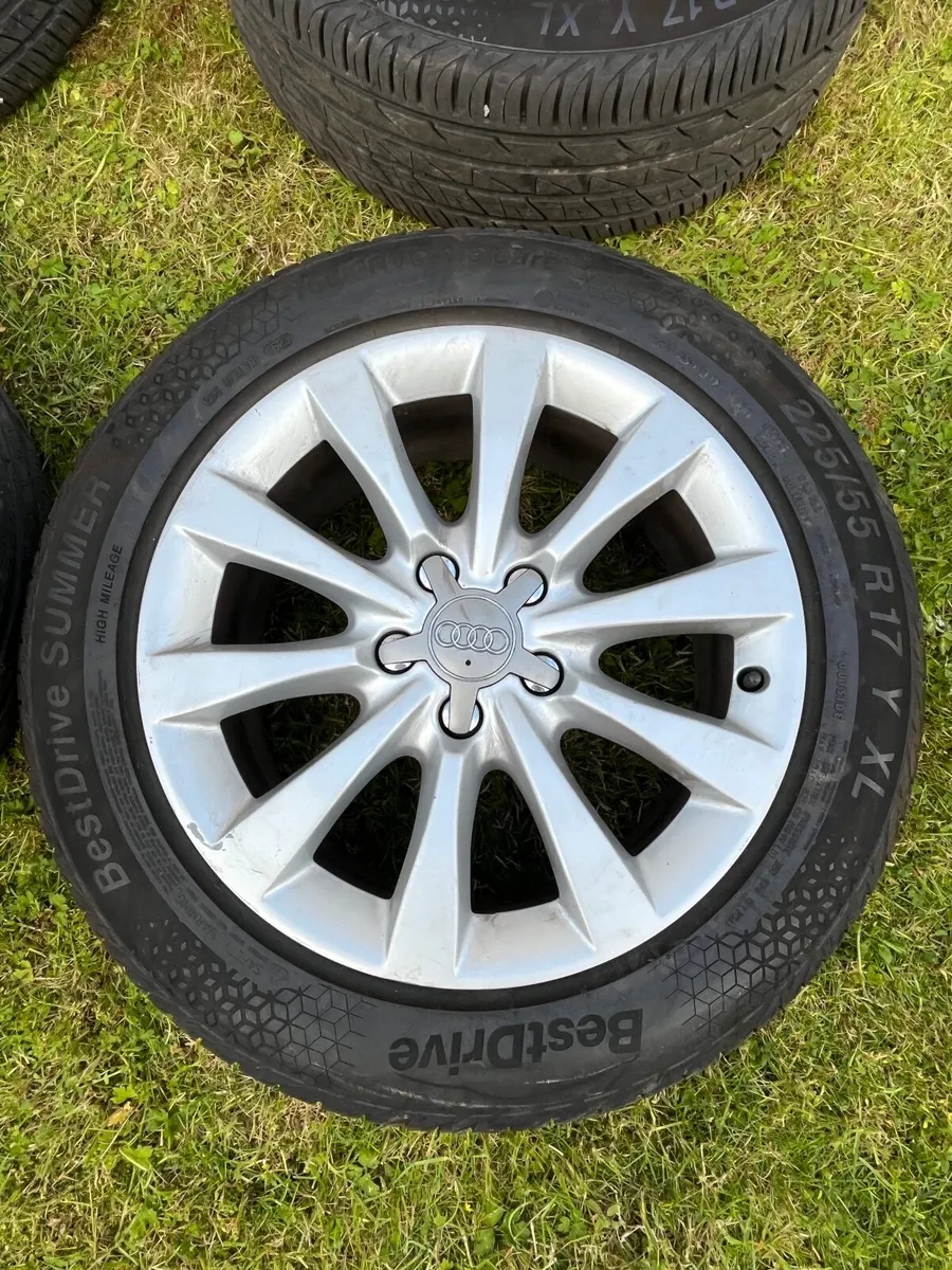 17” Audi Alloy wheels with NEW TYRES!! - Image 2