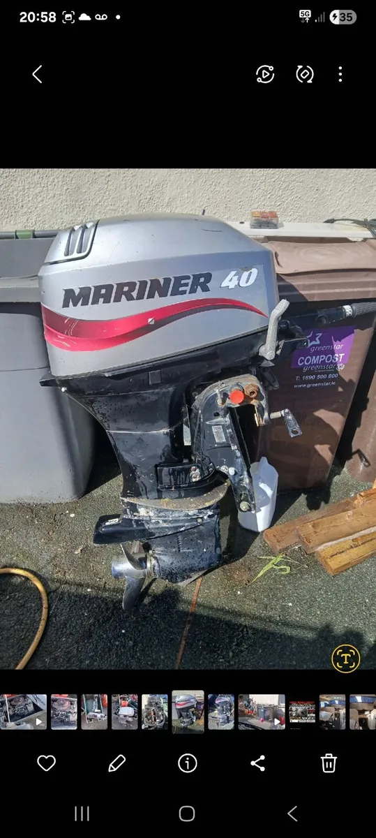 Mariner 40 hp Two strroke outboard - Image 1