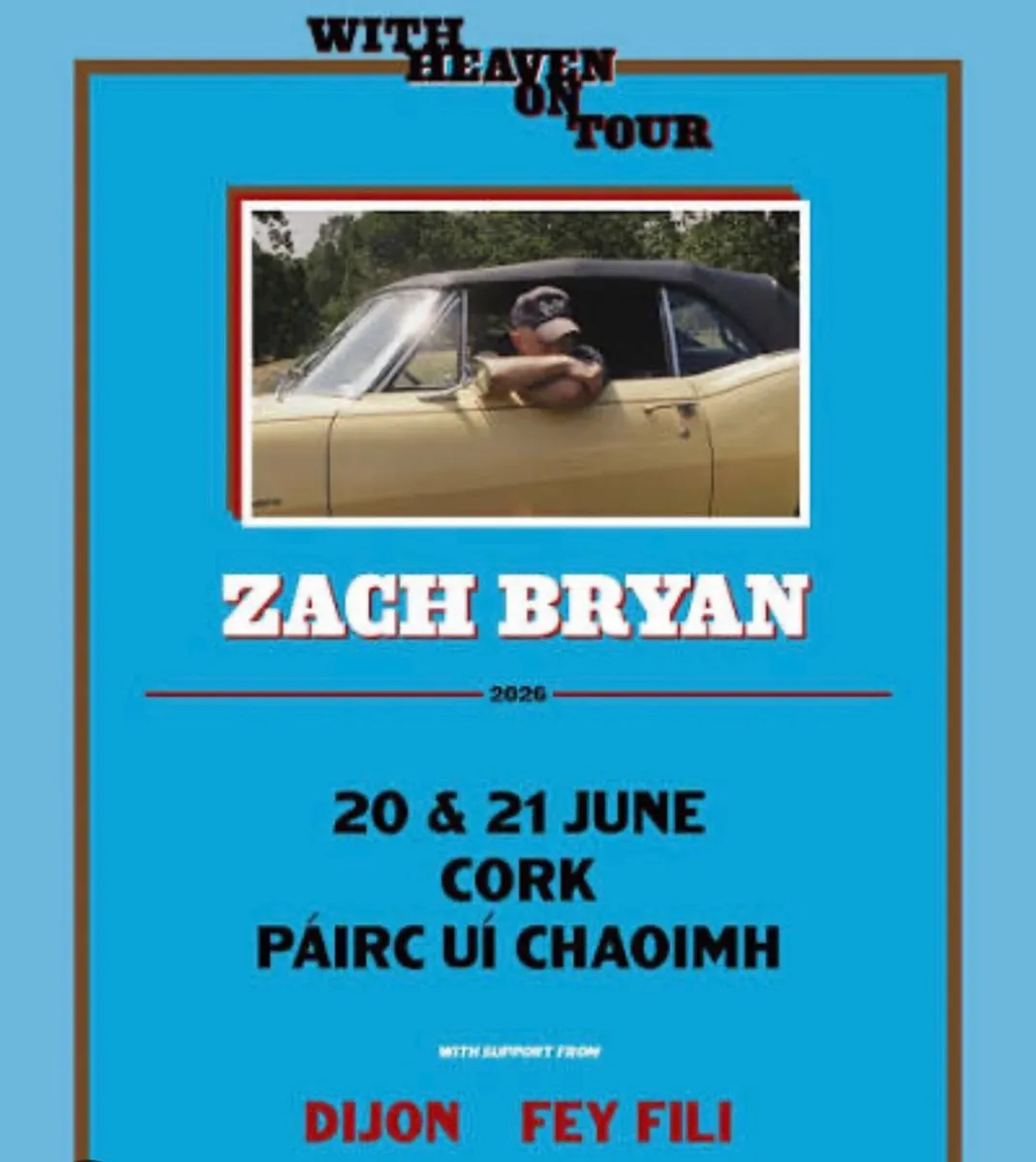 Zach Bryan standing tickets Sunday June 21st Cork