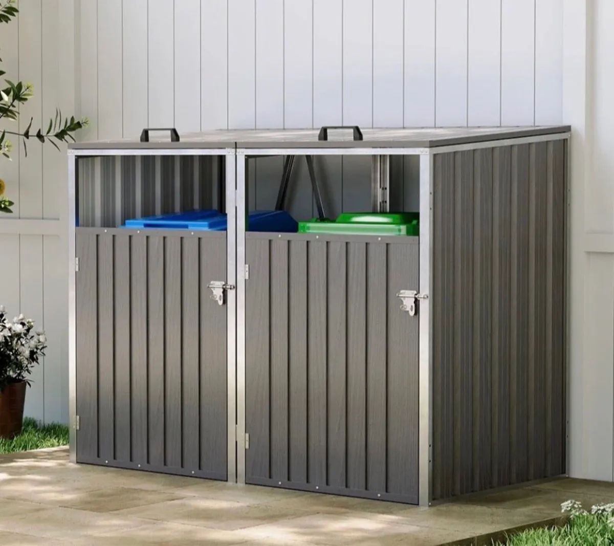 NEW Metal Shelter for 2 Wheelie Bins - Image 2