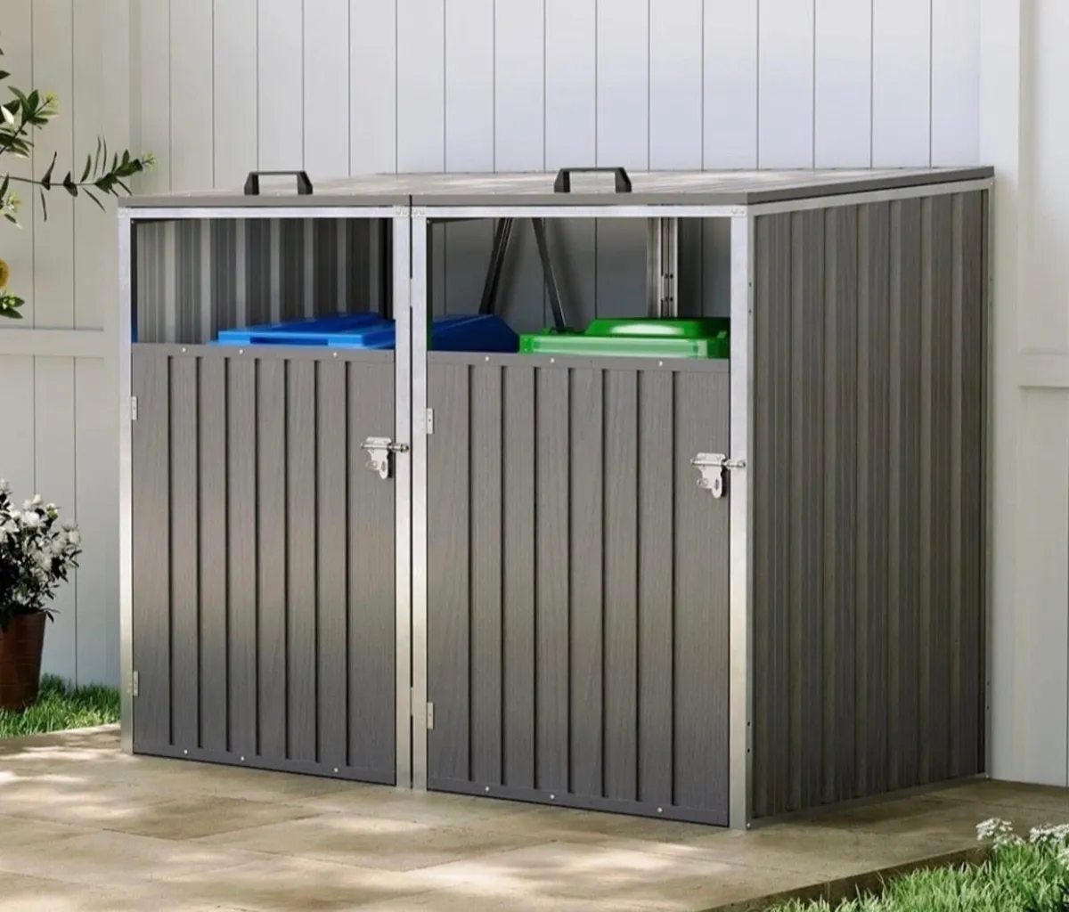NEW Metal Shelter for 2 Wheelie Bins - Image 4