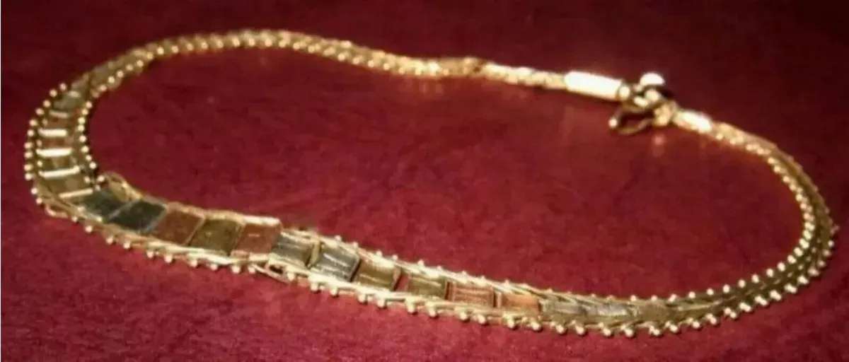 Vintage 9ct Gold Tri-Colour Bracelet - Image 4