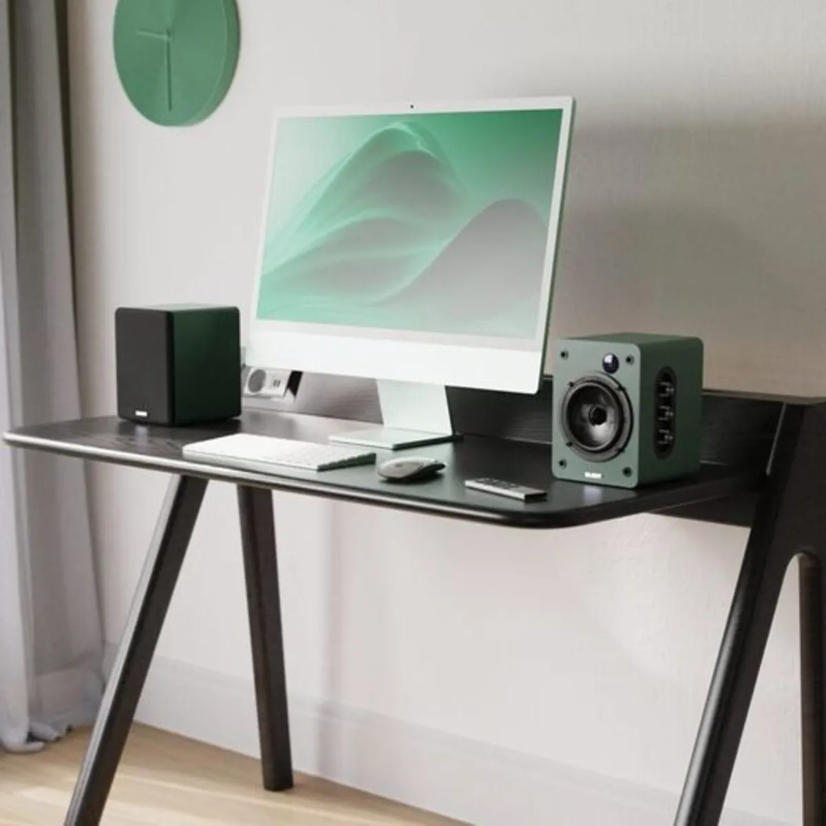 Bluetooth Book Shelf Speakers Green - Image 1