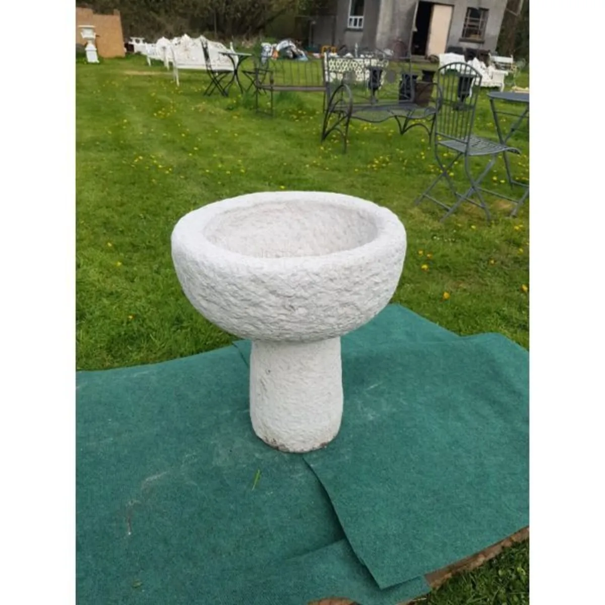 Bird Bath – Cut Stone – BB045