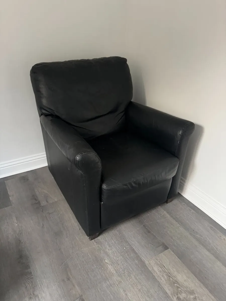Black Leather Recliner Free - Image 1