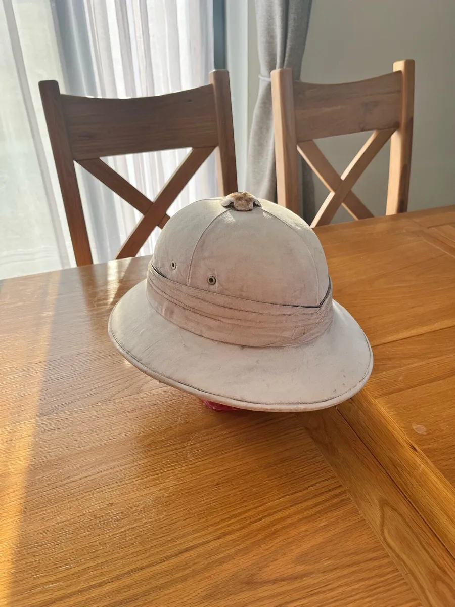 Antique Colonial Pith Helmet - Image 1