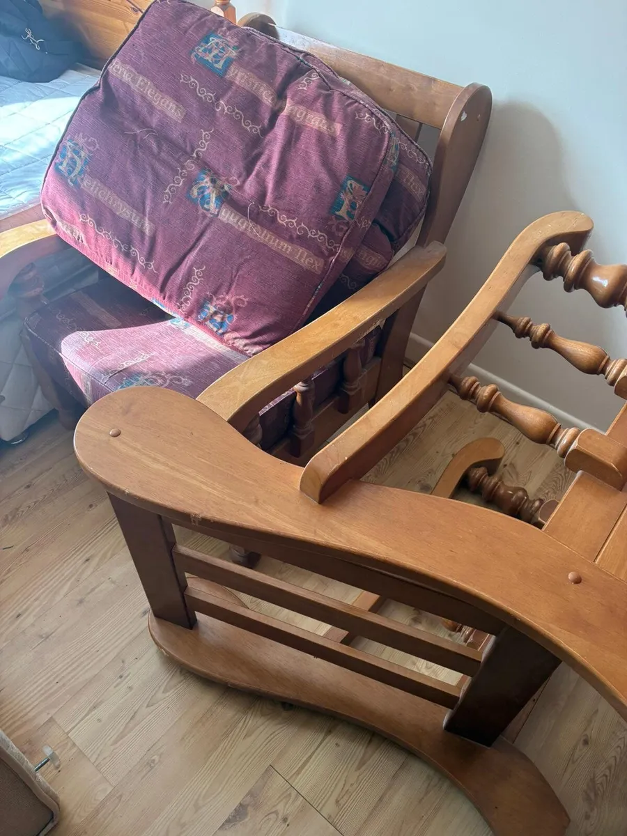 Vintage Oak Armchair - Image 3