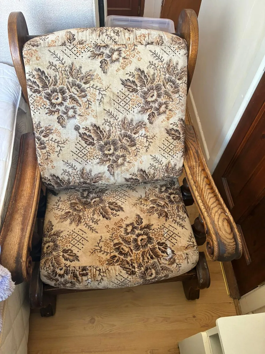 Vintage Oak Armchair - Image 1
