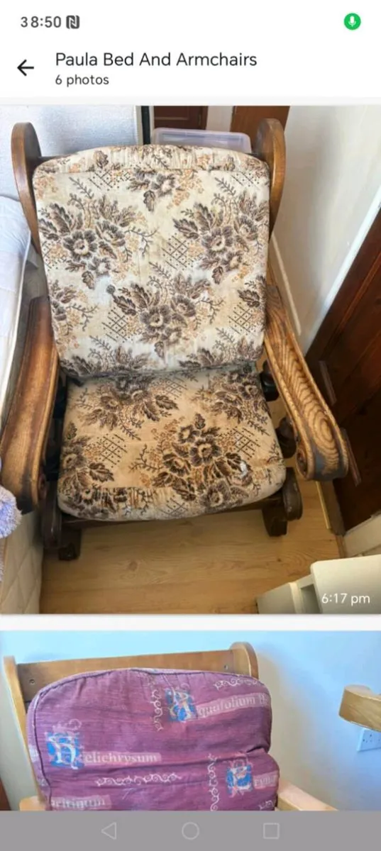 Vintage Oak Armchair - Image 2
