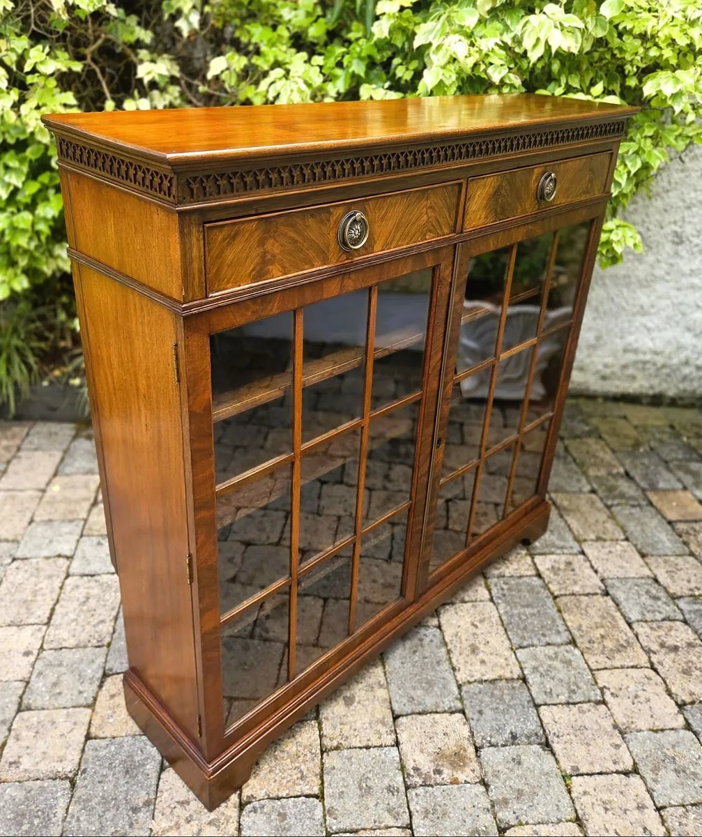 Antique Mahogany Low Display Bookcase- Circa 1900 - Image 1