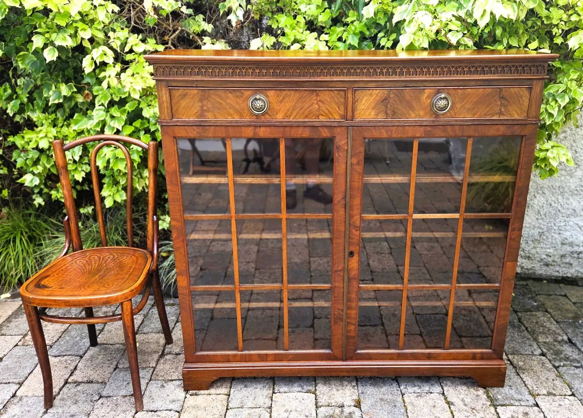 Antique Mahogany Low Display Bookcase- Circa 1900 - Image 2