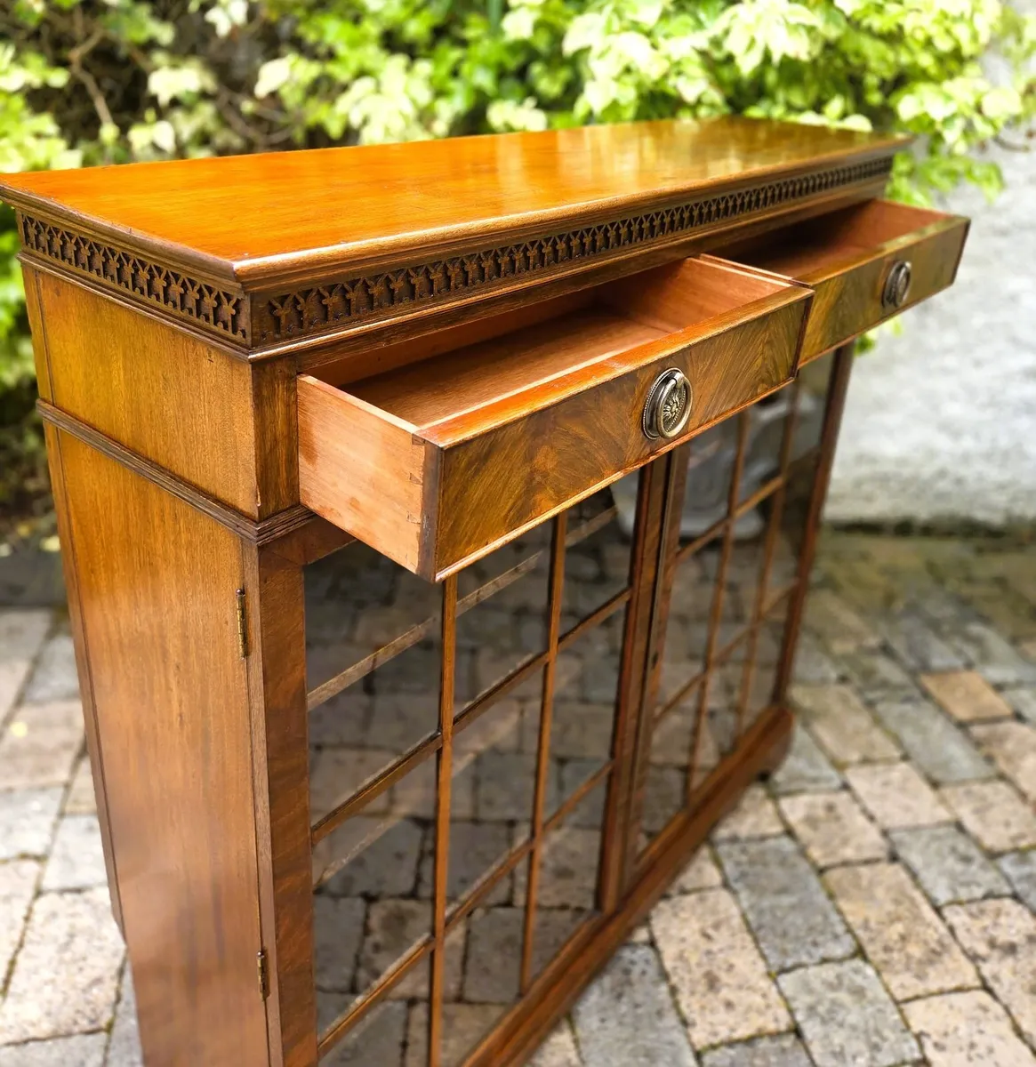 Antique Mahogany Low Display Bookcase- Circa 1900 - Image 3
