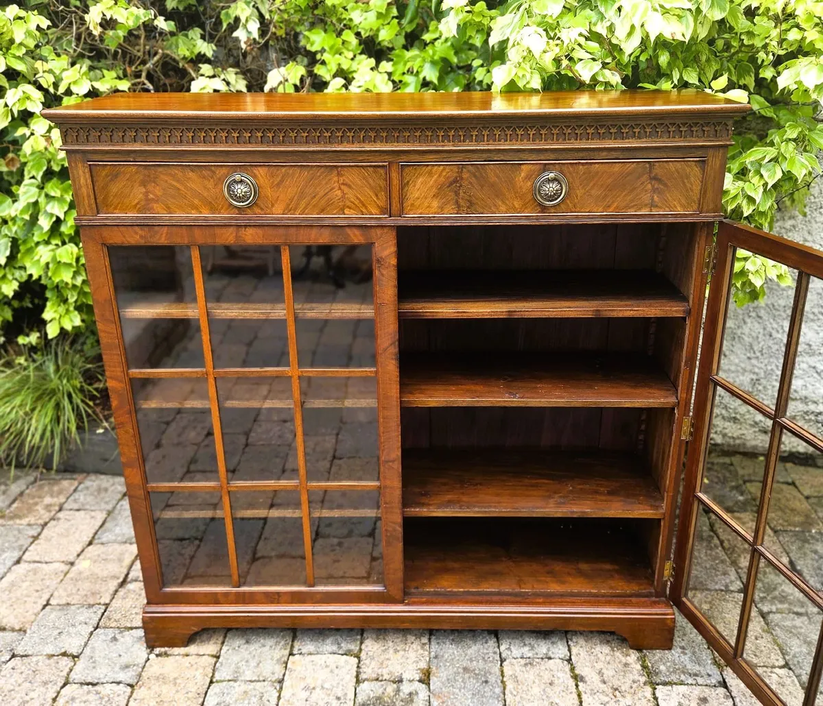 Antique Mahogany Low Display Bookcase- Circa 1900 - Image 4