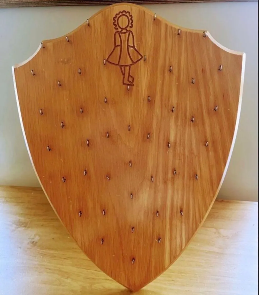 Oak medal display shield